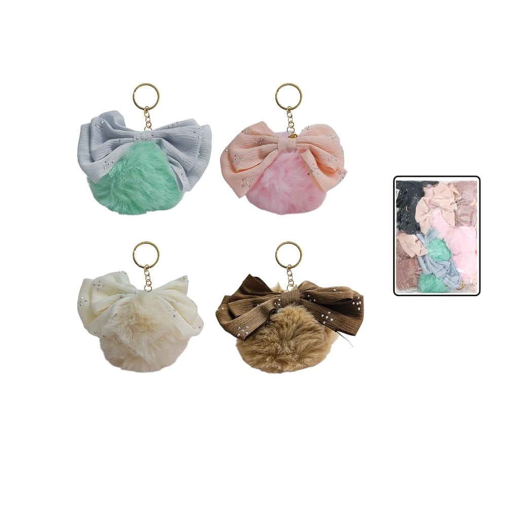 LLAVERO POM POM MOÑO DK-3321 (PQTX12)