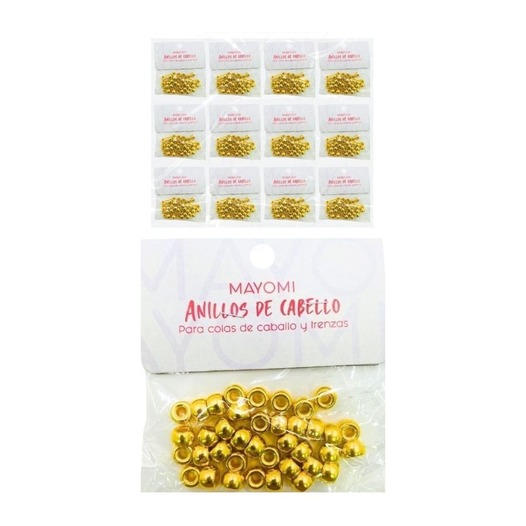 DZ. CHAQUIRAS PARA EL CABELLO DORADAS MAYOMI BMR-3070-1