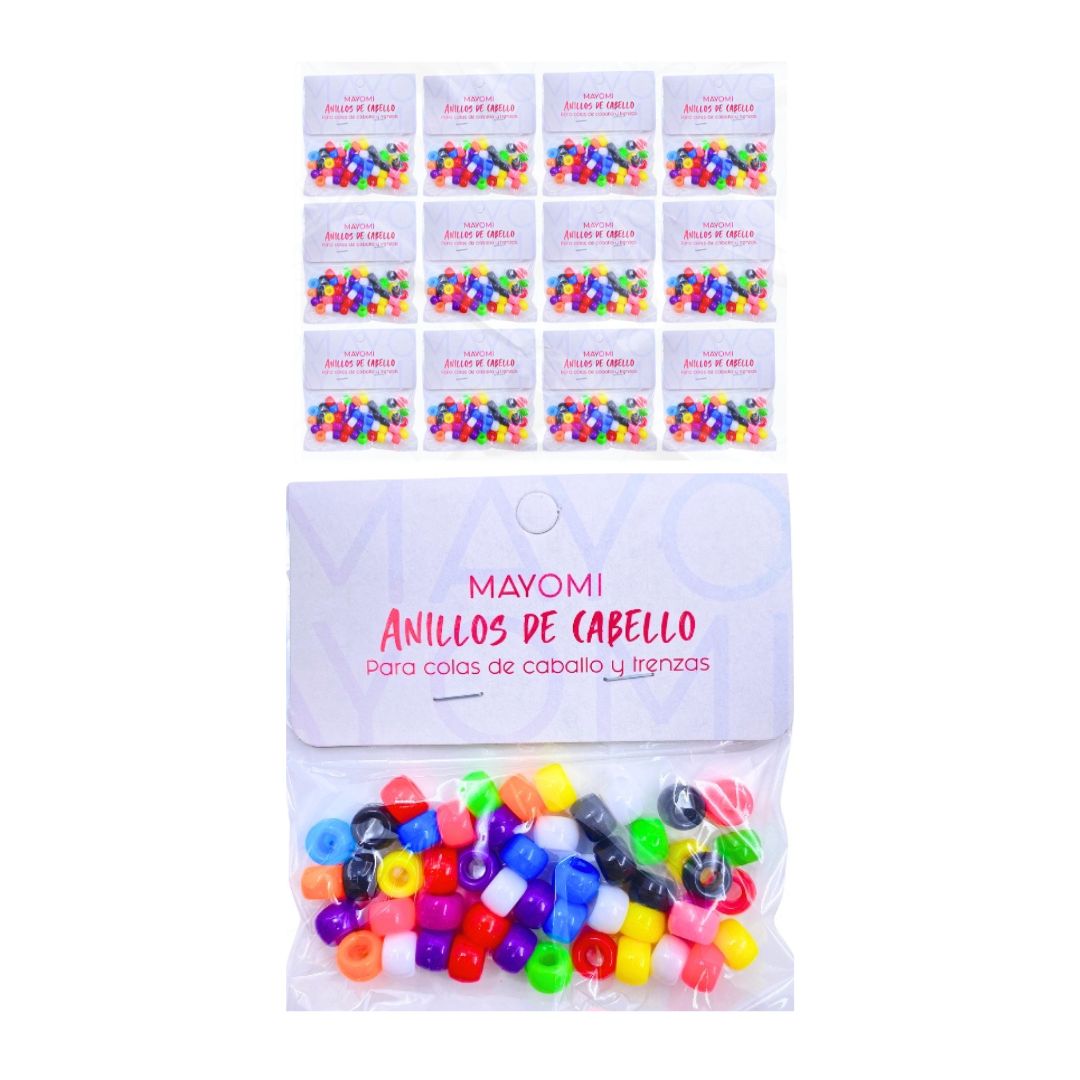 DZ. CHAQUIRAS PARA EL CABELLO MULTICOLOR BMR-3070-12