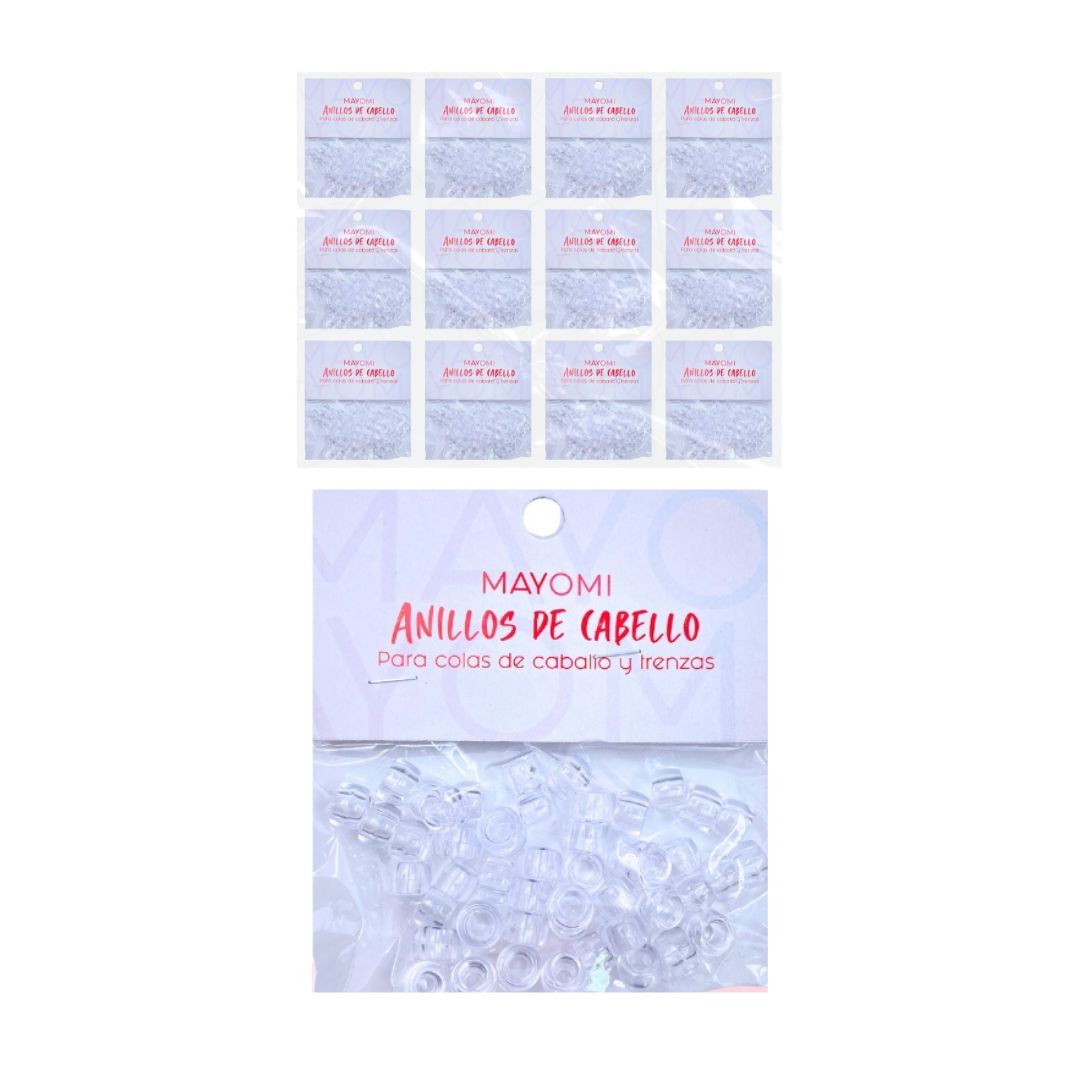 DZ. CHAQUIRAS PARA EL CABELLO TRANSPARENTES BMR-3070-3