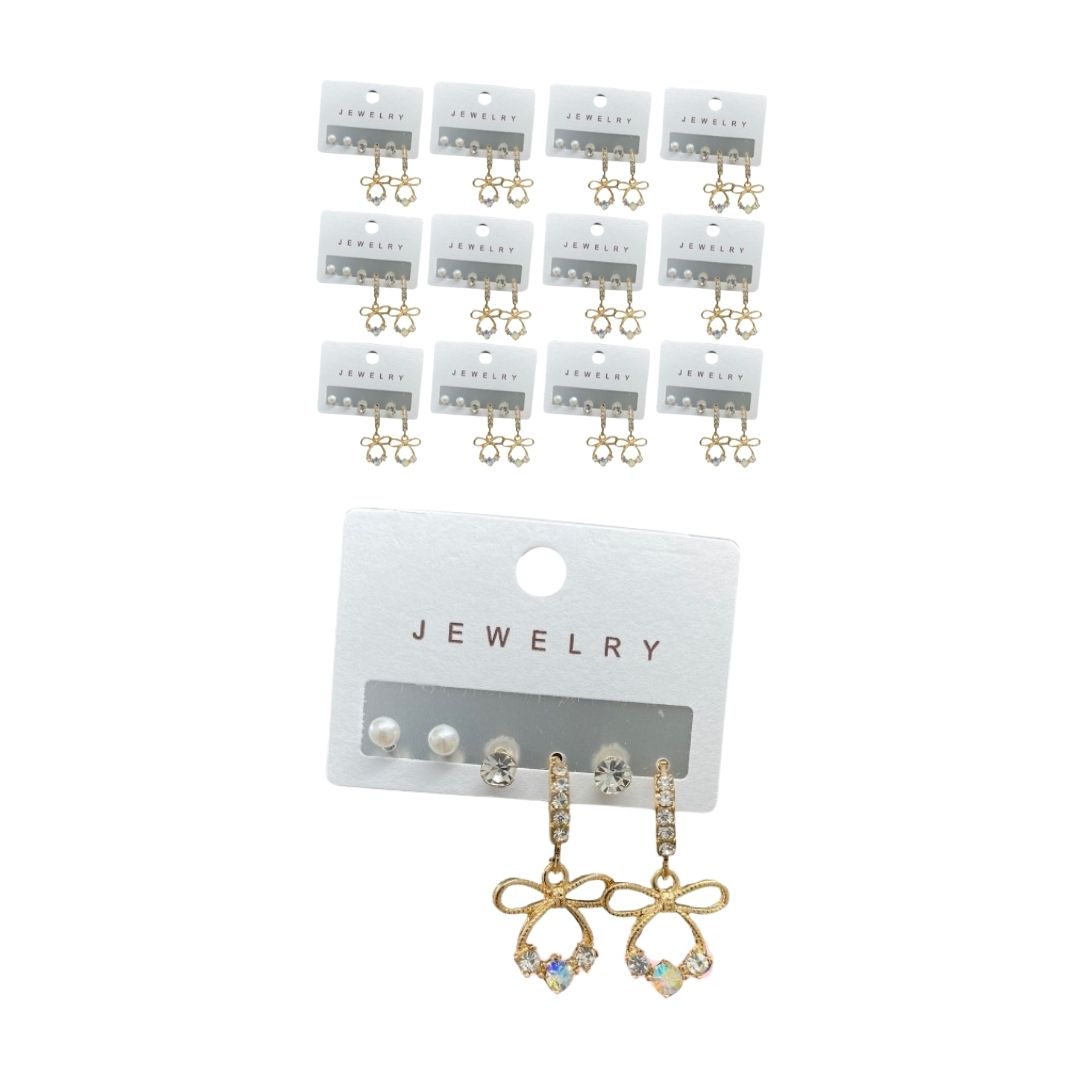 DZ. TOPO Y ARETE LUJO*3PCS BMR-4021-6