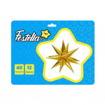 GLOBO ESTRELLA X12 PIEZAS DORADO 40"(PQTX12)