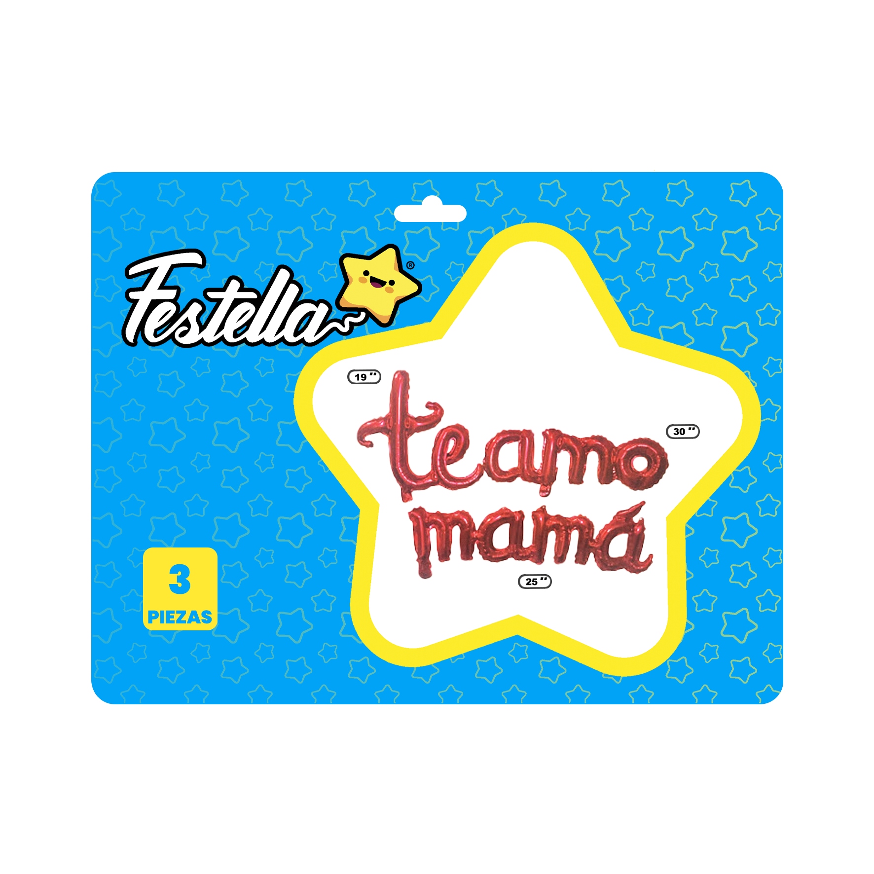 GLOBO TE AMO MAMA ROJO(PQTX12)