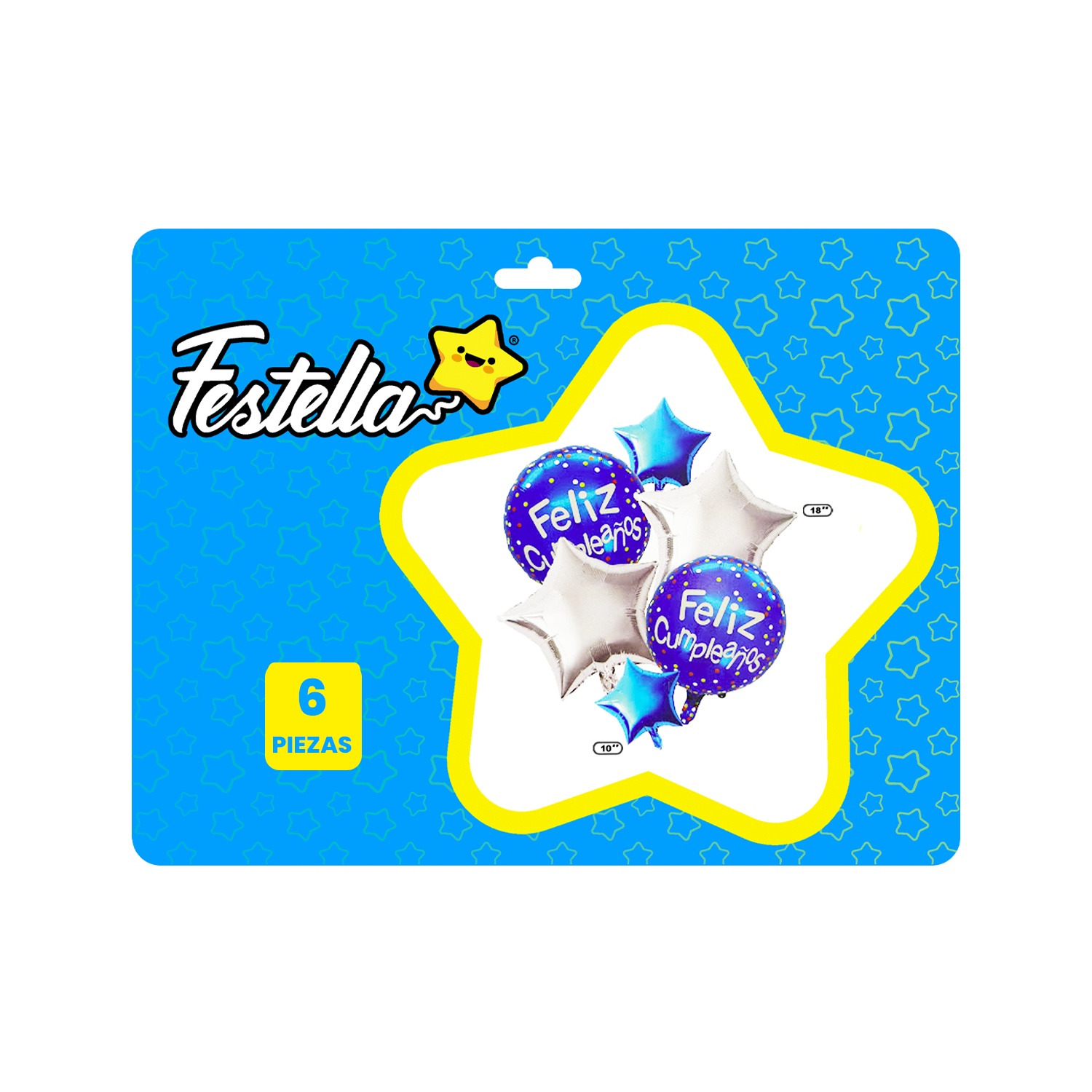 KIT GLOBO FELIZ CUMPLEAÑOS X6 (PQTX12)