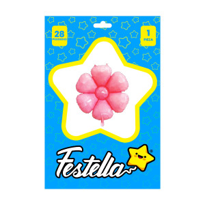 GLOBO FLOR ROJA 28" (PQTX25)