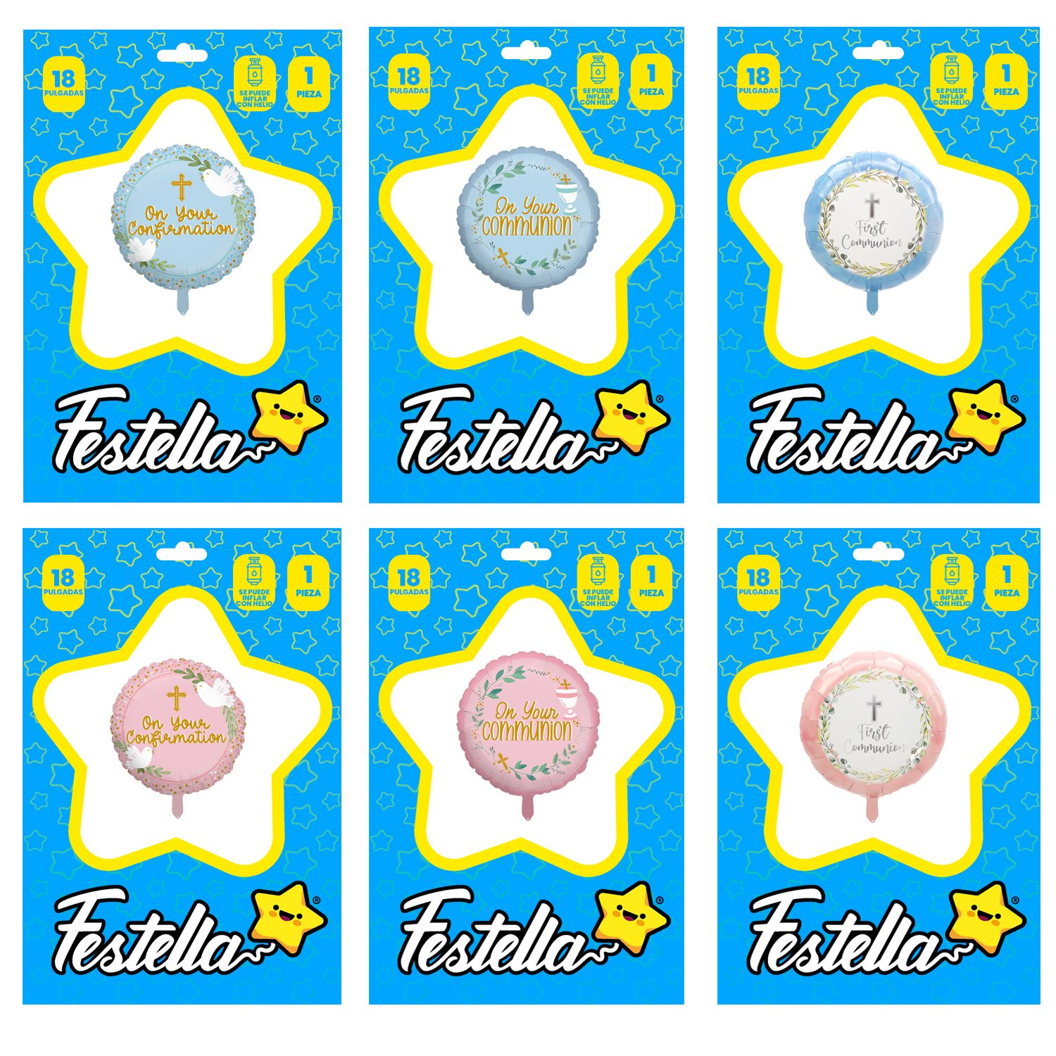 GLOBO PRIMERA COMUNION 18" (PQTX24)