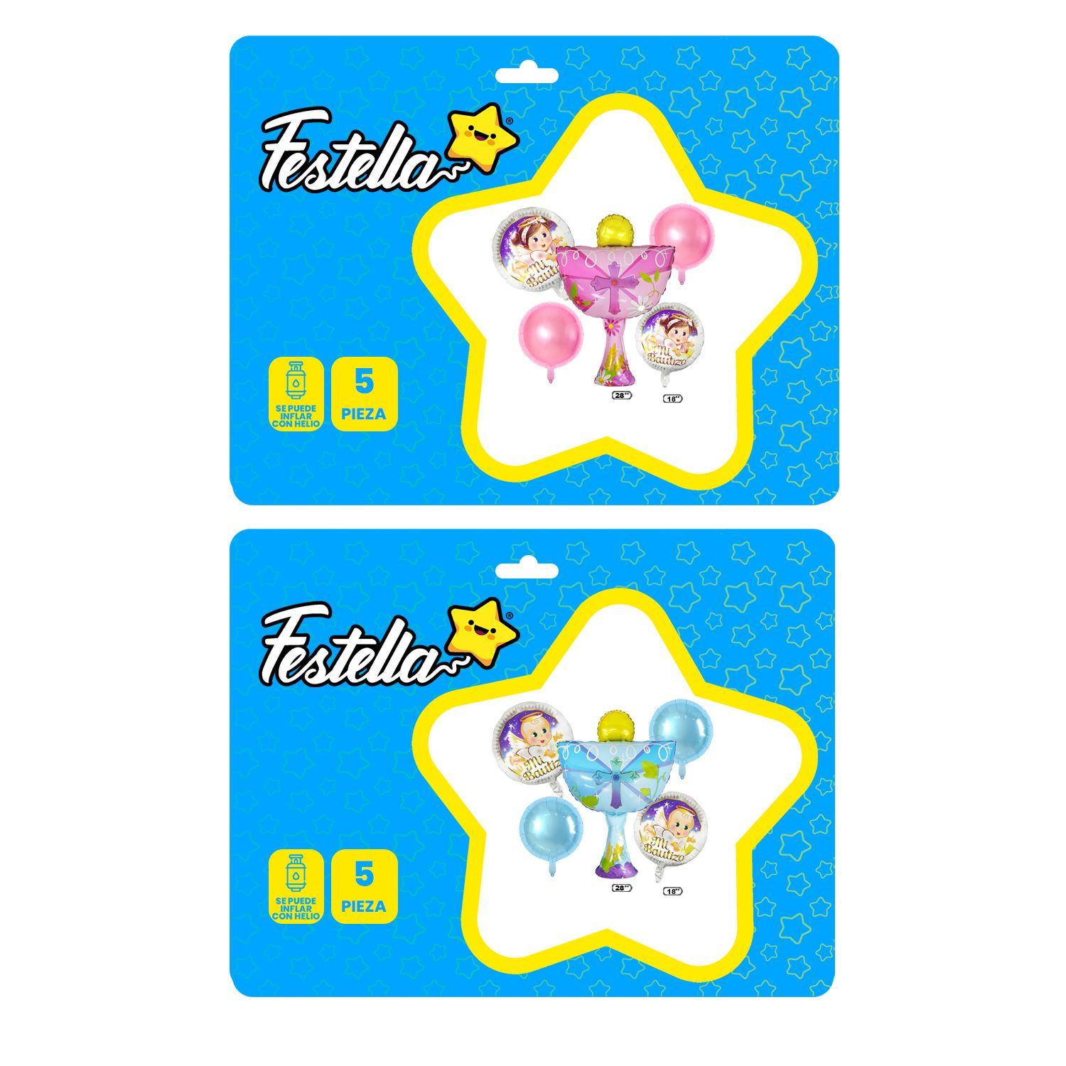 KIT GLOBO COPA MI BAUTIZO X5 (PQTX12)