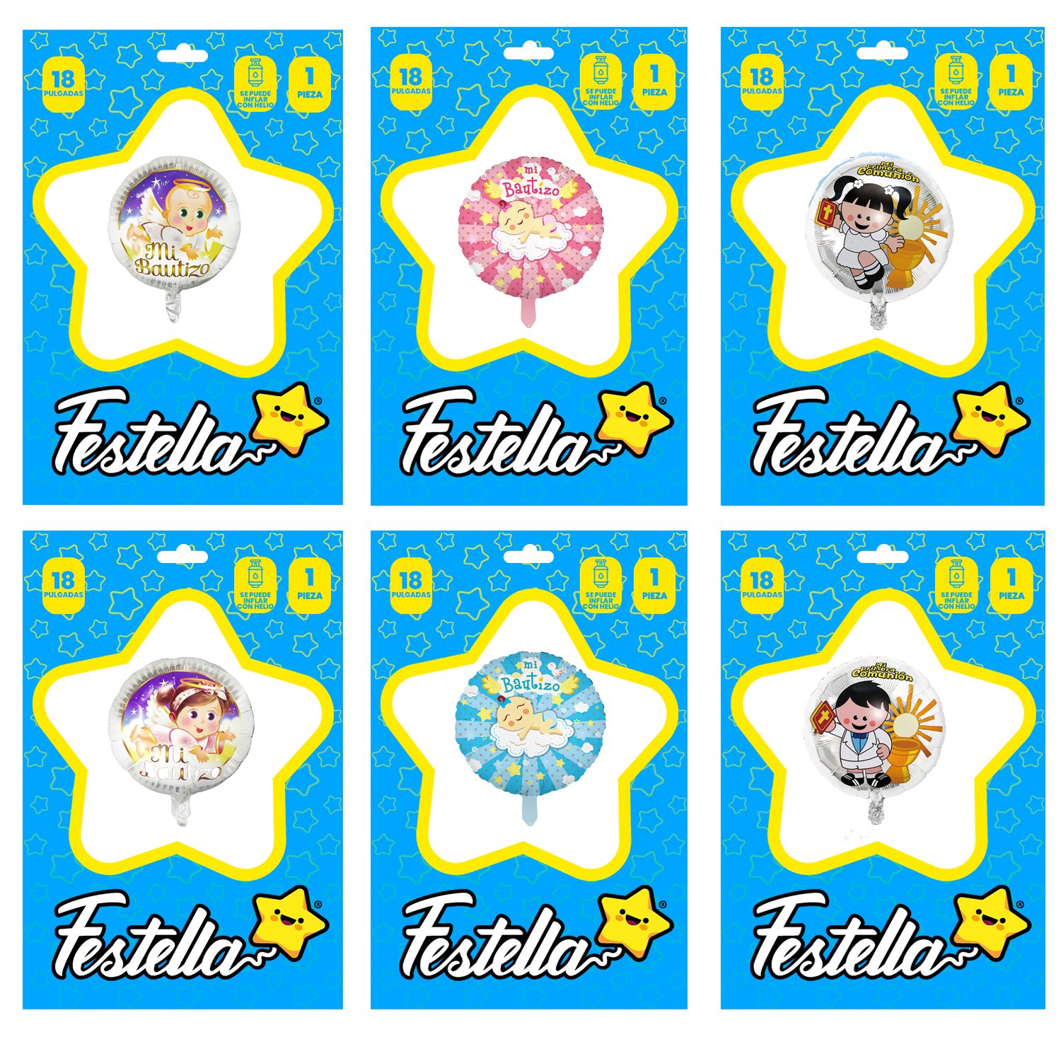 GLOBO MI BAUTIZO/PRIMERA COMUNION 18" (PQTX24)