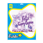 KIT GLOBO ORGANICO MARIPOSA FELIZ CUMPLEAÑOS X60PCS (PQTX12)