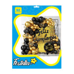 KIT GLOBO ORGANICO FELIZ CUMPLEAÑOS X62PCS (PQTX12)