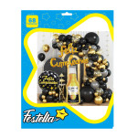 KIT GLOBO ORGANICO CERVEZA FELIZ CUMPLEAÑOS X68PCS (PQTX12)