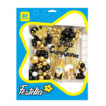 KIT GLOBO ORGANICO CERVEZA FELIZ CUMPLEAÑOS X67 (PQTX12)