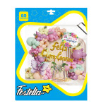 KIT GLOBO ORGANICO MARIPOSA FELIZ CUMPLEAÑOS X69 (PQTX12)