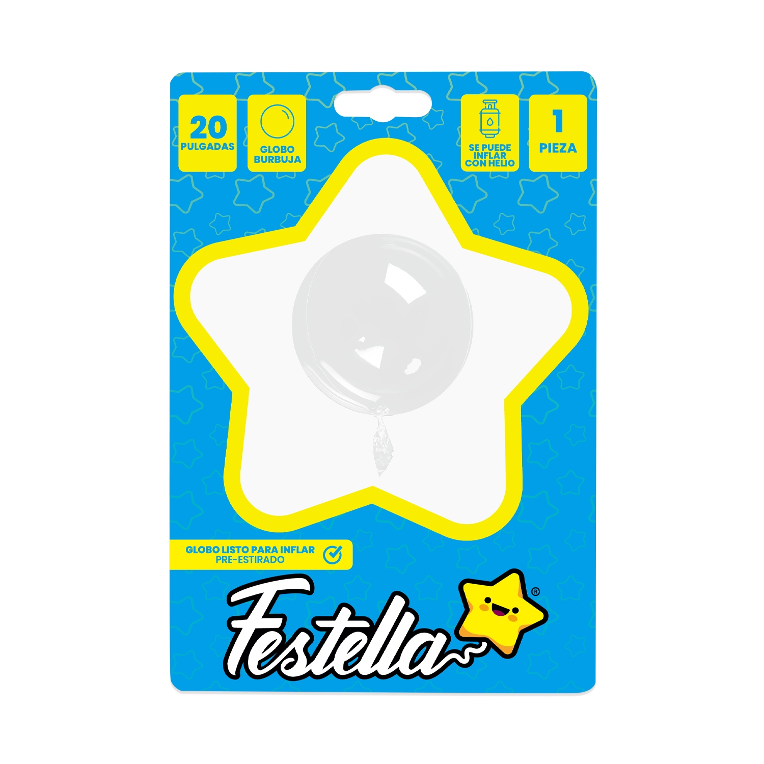 GLOBO BURBUJA PRE-ESTIRADO 20" (PQTX25)