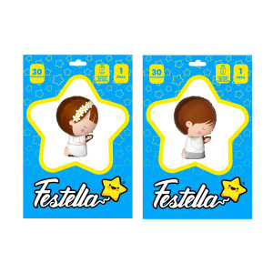 GLOBO NIÑO/NIÑA ORANDO 30" (PQTX24)