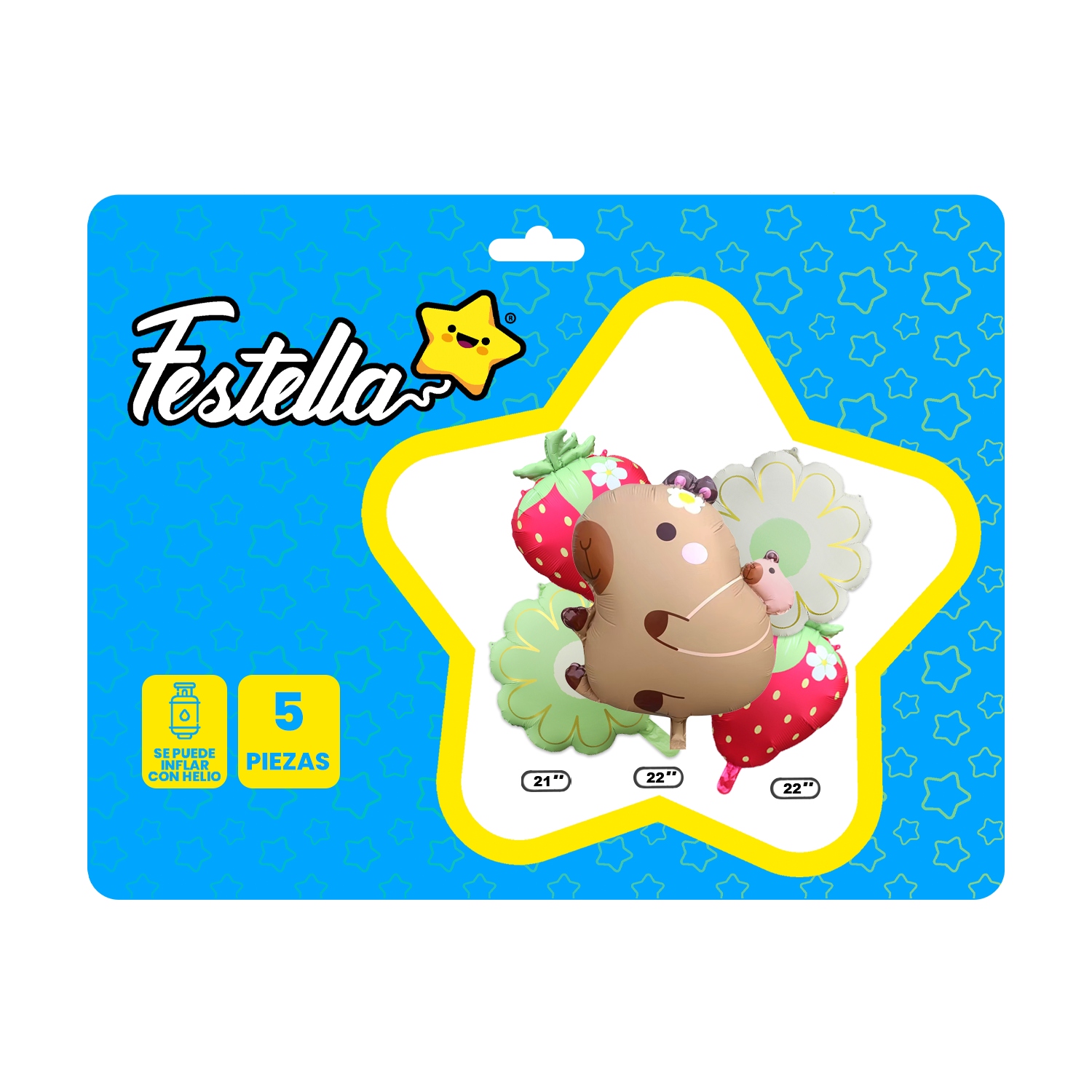 KIT GLOBO CAPIBARA X5 (PQTX12)