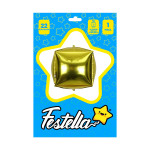 GLOBO CUADRADO DORADO 22" (PQTX25)