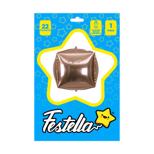 GLOBO CUADRADO PALO ROSA 22" (PQTX25)