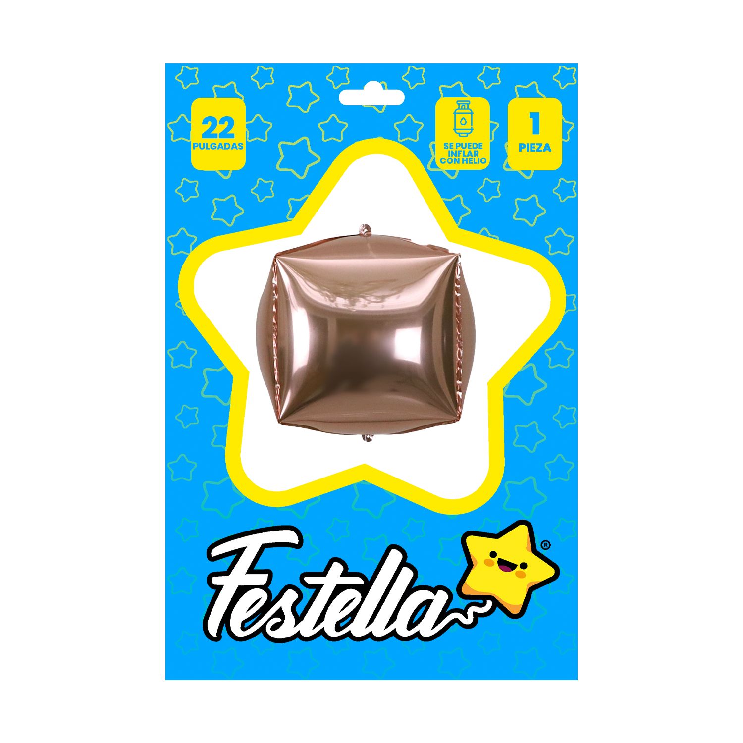 GLOBO CUADRADO PALO ROSA 22" (PQTX25)