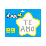 GLOBO TE AMO PLATEADO 16" (PQTX12)