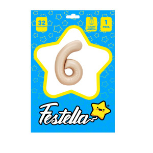 GLOBO CARAMELO 32" #6 (PQTX25)