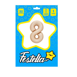 GLOBO CARAMELO 32" #8 (PQTX25)