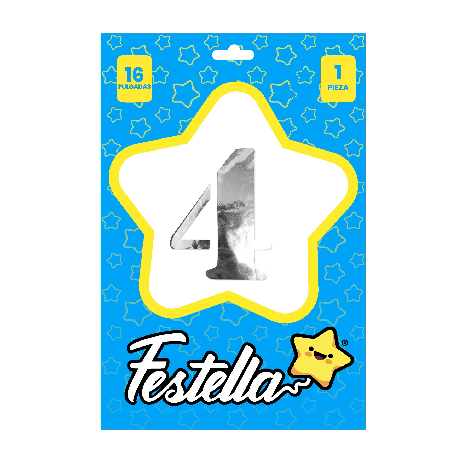 GLOBO PLATEADO 16" #4(PQTX25)