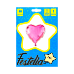 GLOBO CORAZON FUCSIA CARTON 18"(PQTX25)