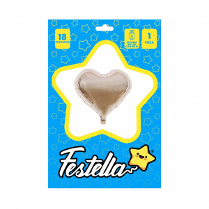 GLOBO CORAZON PALO ROSA CARTON 18"(PQTX25)
