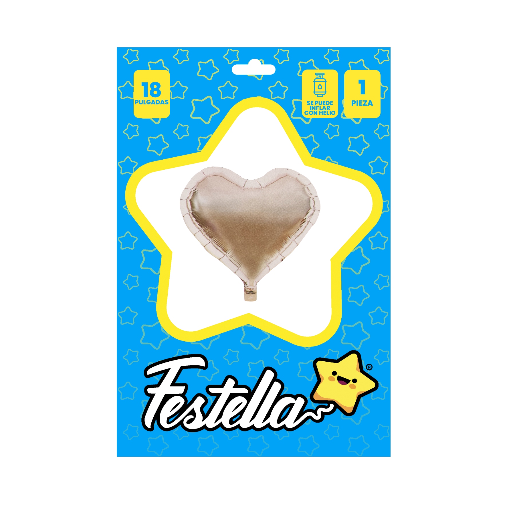 GLOBO CORAZON PALO ROSA CARTON 18"(PQTX25)