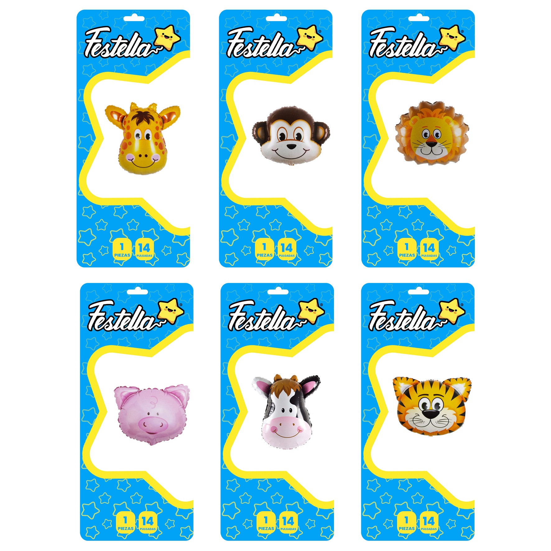 GLOBO ANIMALES 14"(PQTX25)