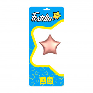 GLOBO ESTRELLA 10" CARTON PALO ROSA (PQTX25)