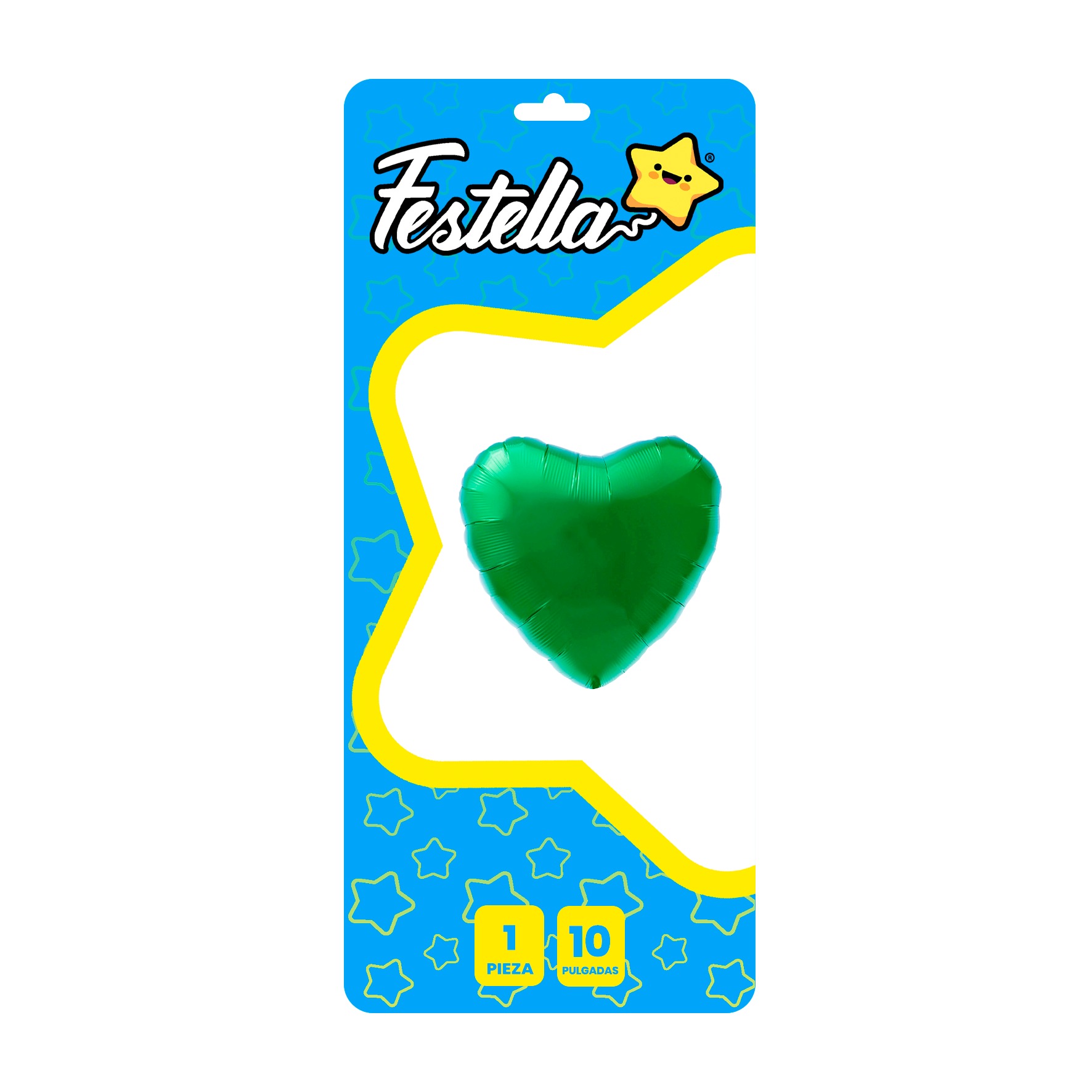 GLOBO CORAZON VERDE 10" CARTON