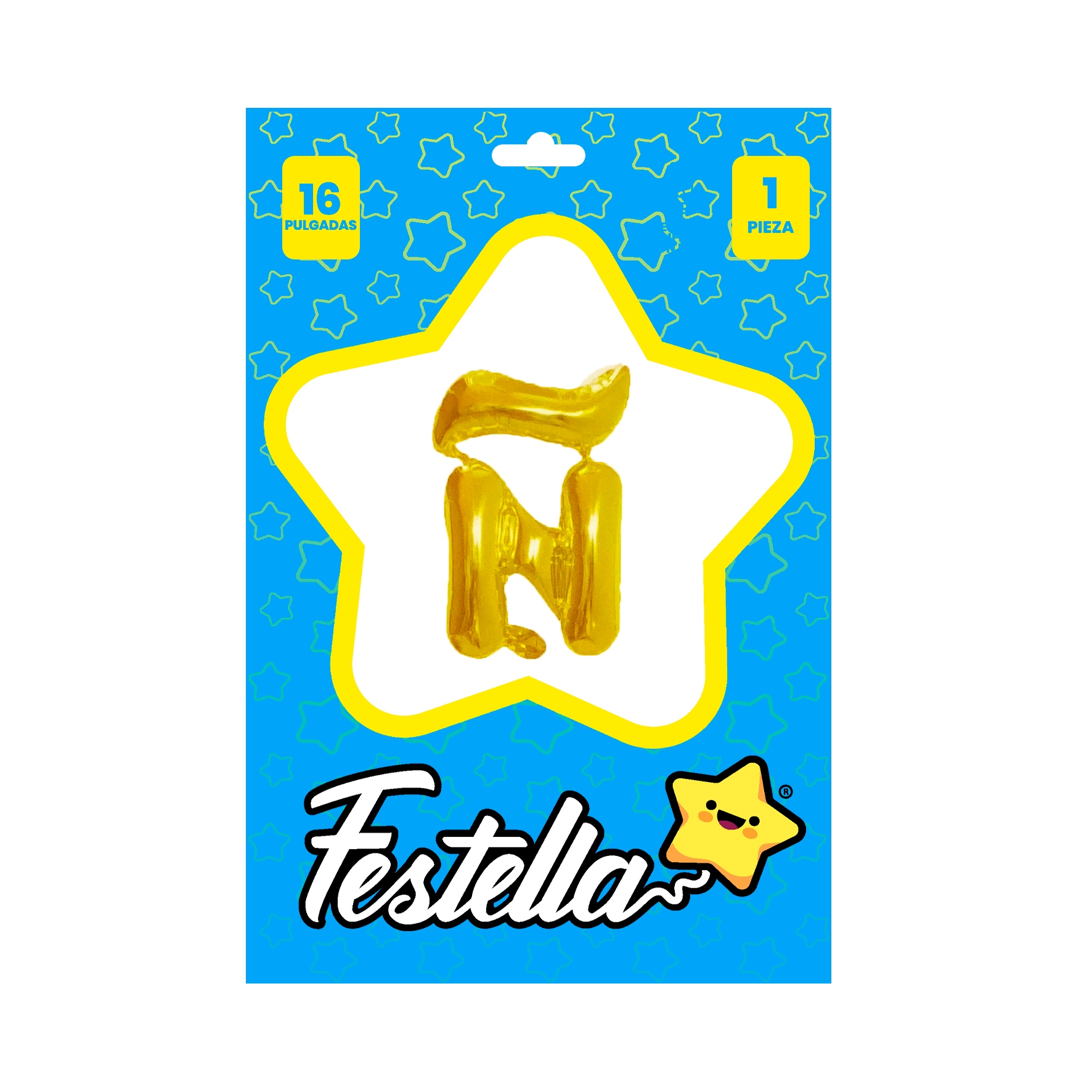 GLOBO LETRA Ñ DORADO(PQTX25)