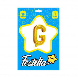 GLOBO LETRA G DORADO(PQTX25)