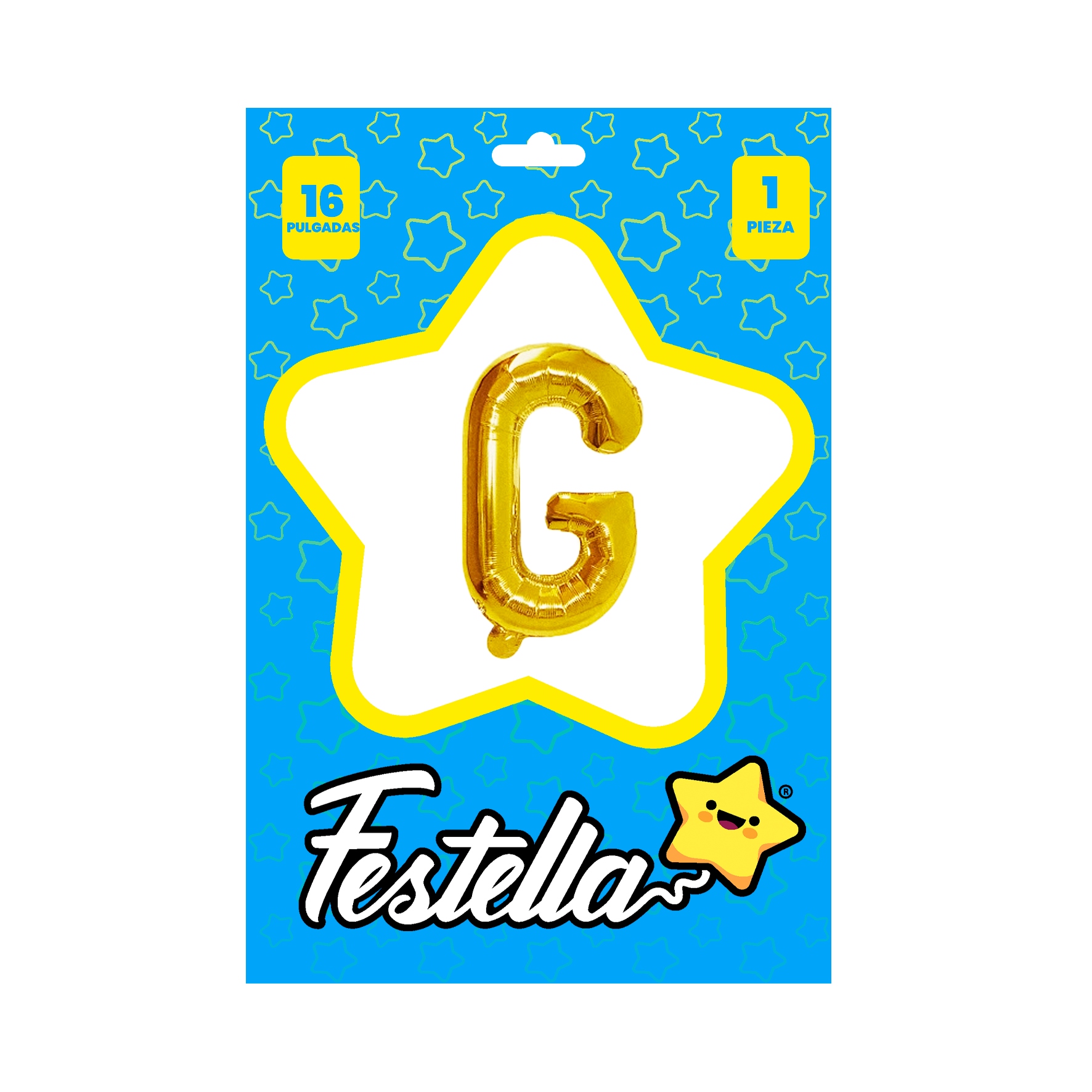 GLOBO LETRA G DORADO(PQTX25)