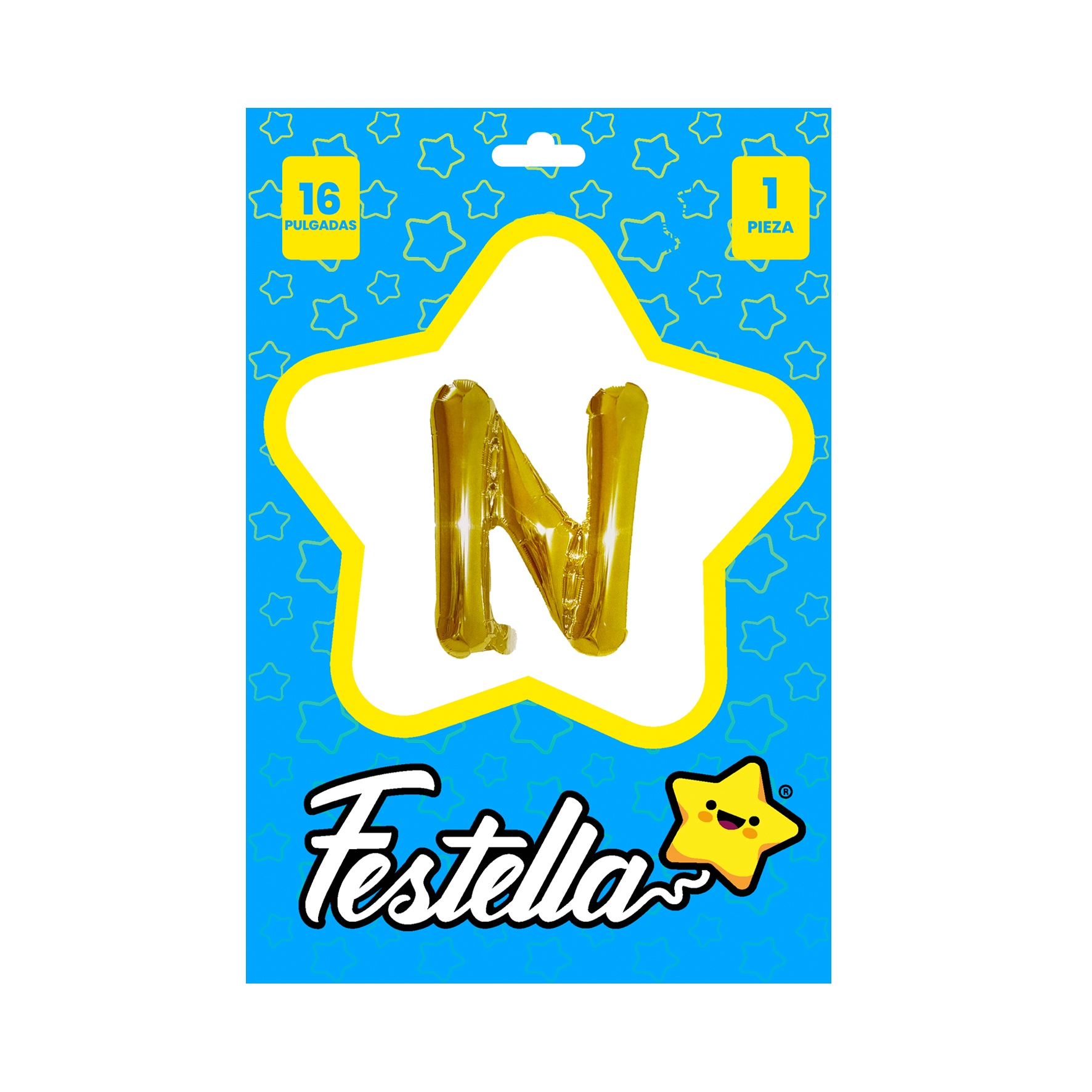 GLOBO LETRA N DORADO(PQTX25)