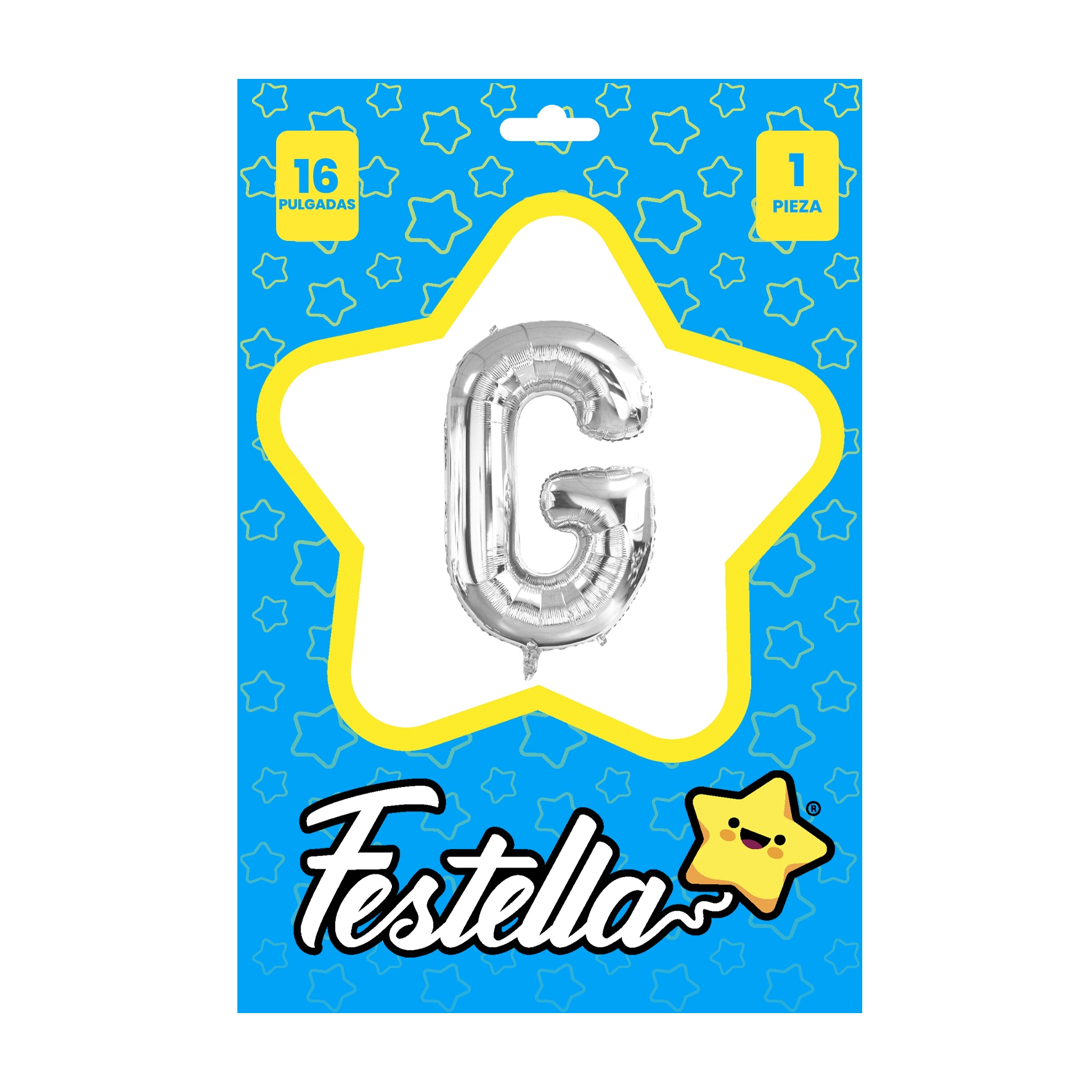GLOBO LETRA G PLATEADA(PQTX25)