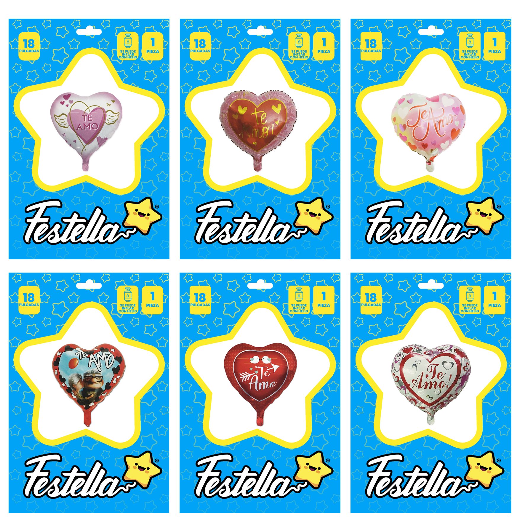 GLOBO CORAZON TE AMO CARTON 18" (PQTX24)