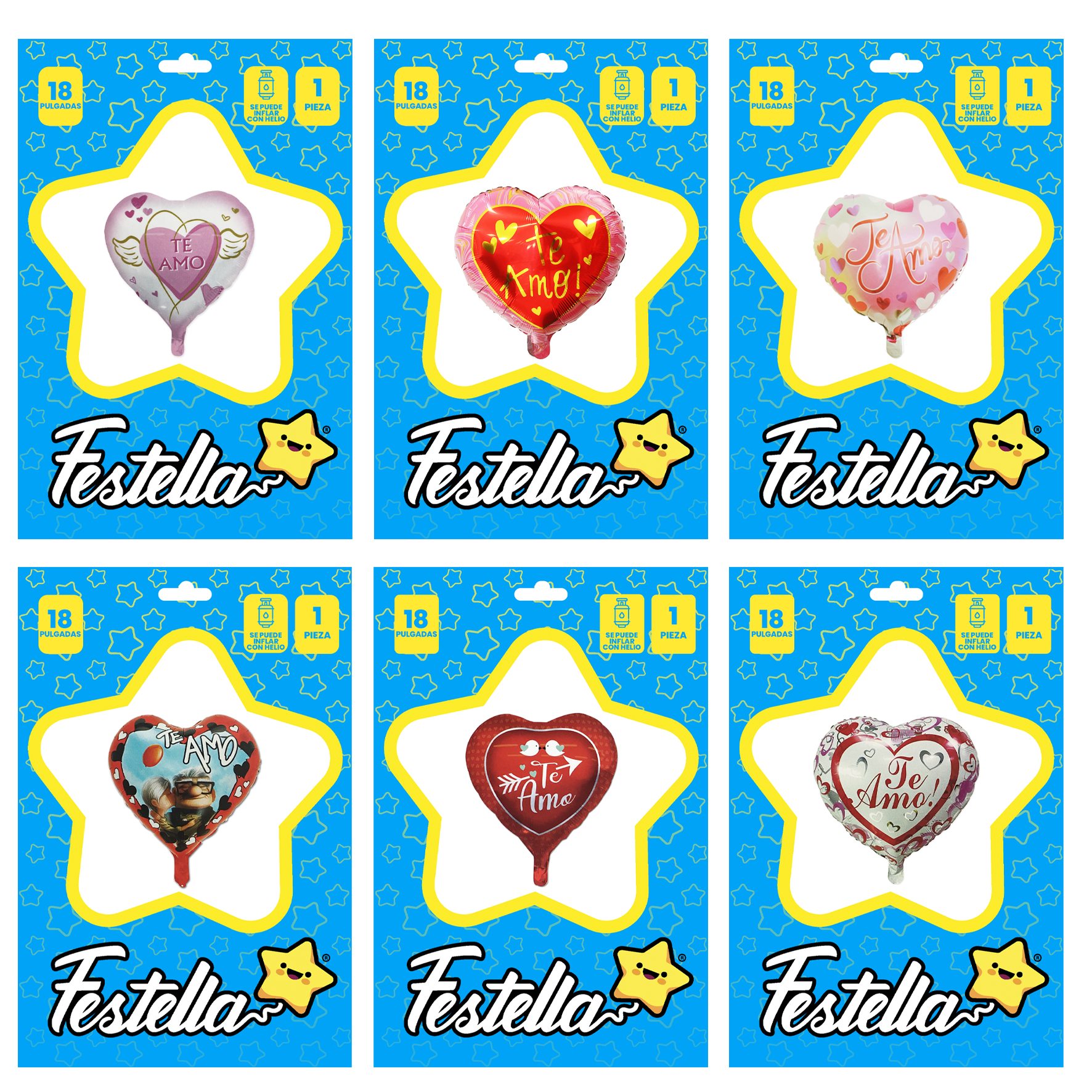 GLOBO CORAZON TE AMO CARTON 18" (PQTX24)