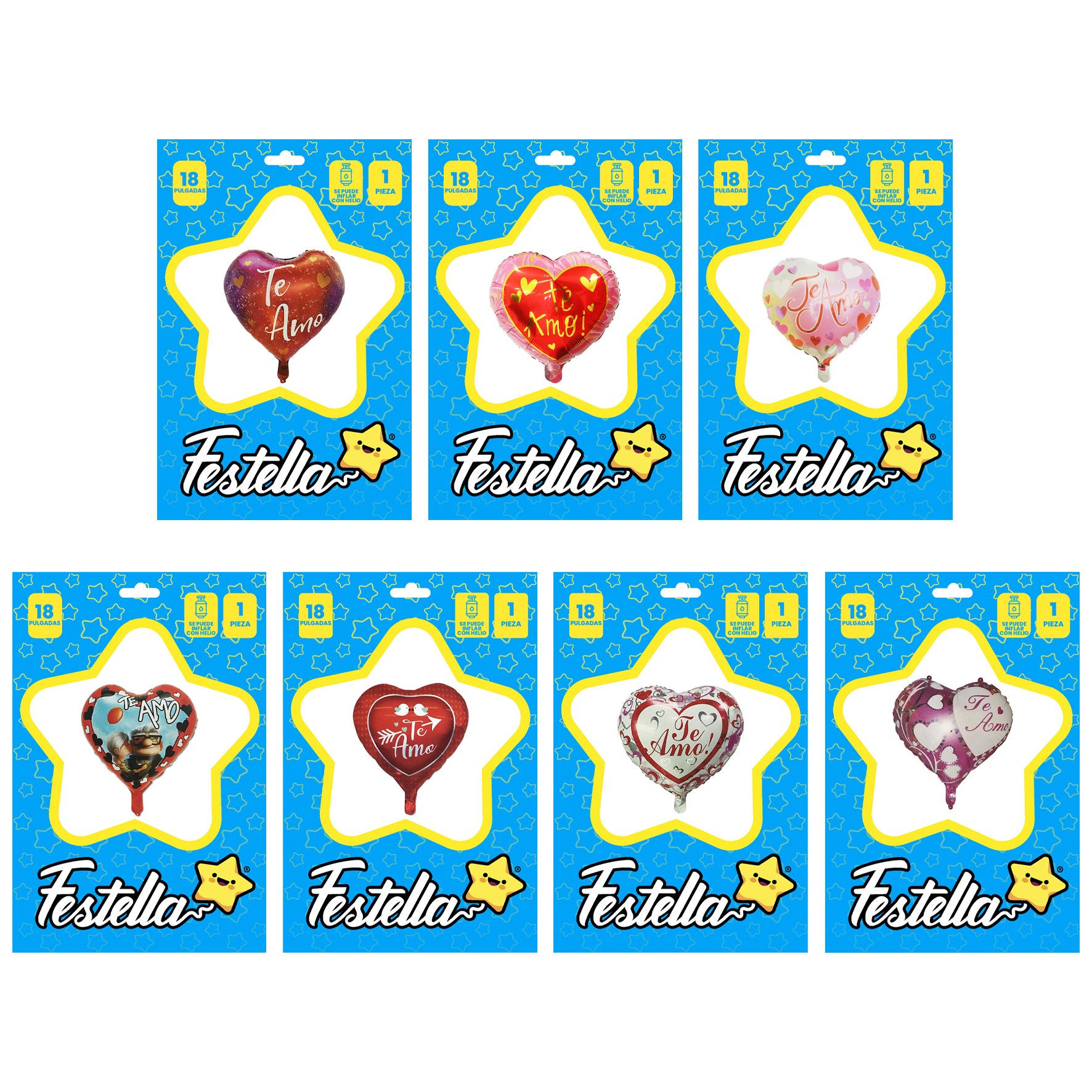 GLOBO CORAZON TE AMO CARTON 18" (PQTX24)