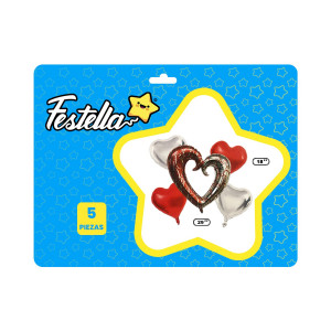 KIT GLOBO CORAZON.(PQTX12)