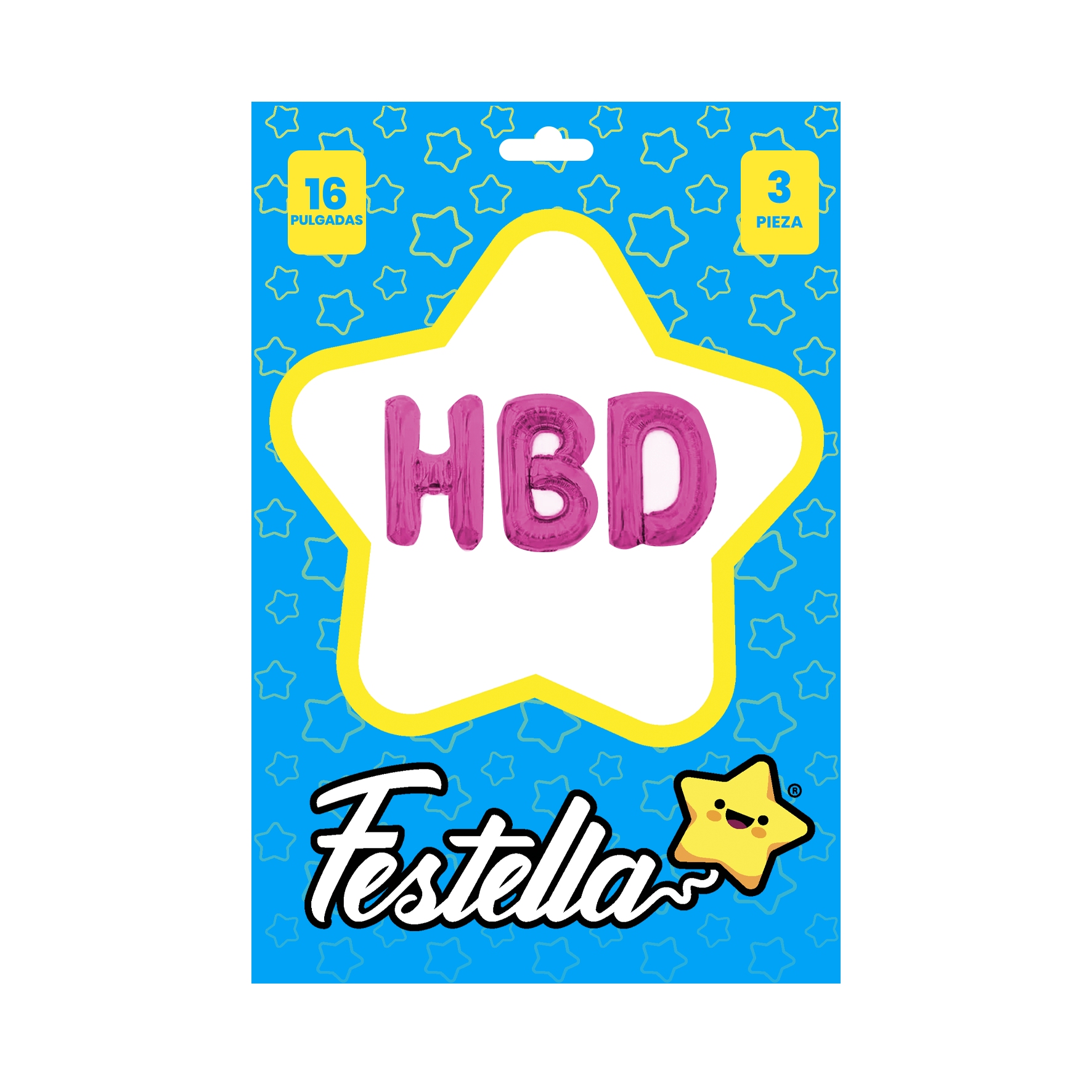 KIT GLOBO HBD 16" FUCSIA (PQTX12)