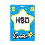 KIT GLOBO HBD 16" NEGRO(PQTX12)