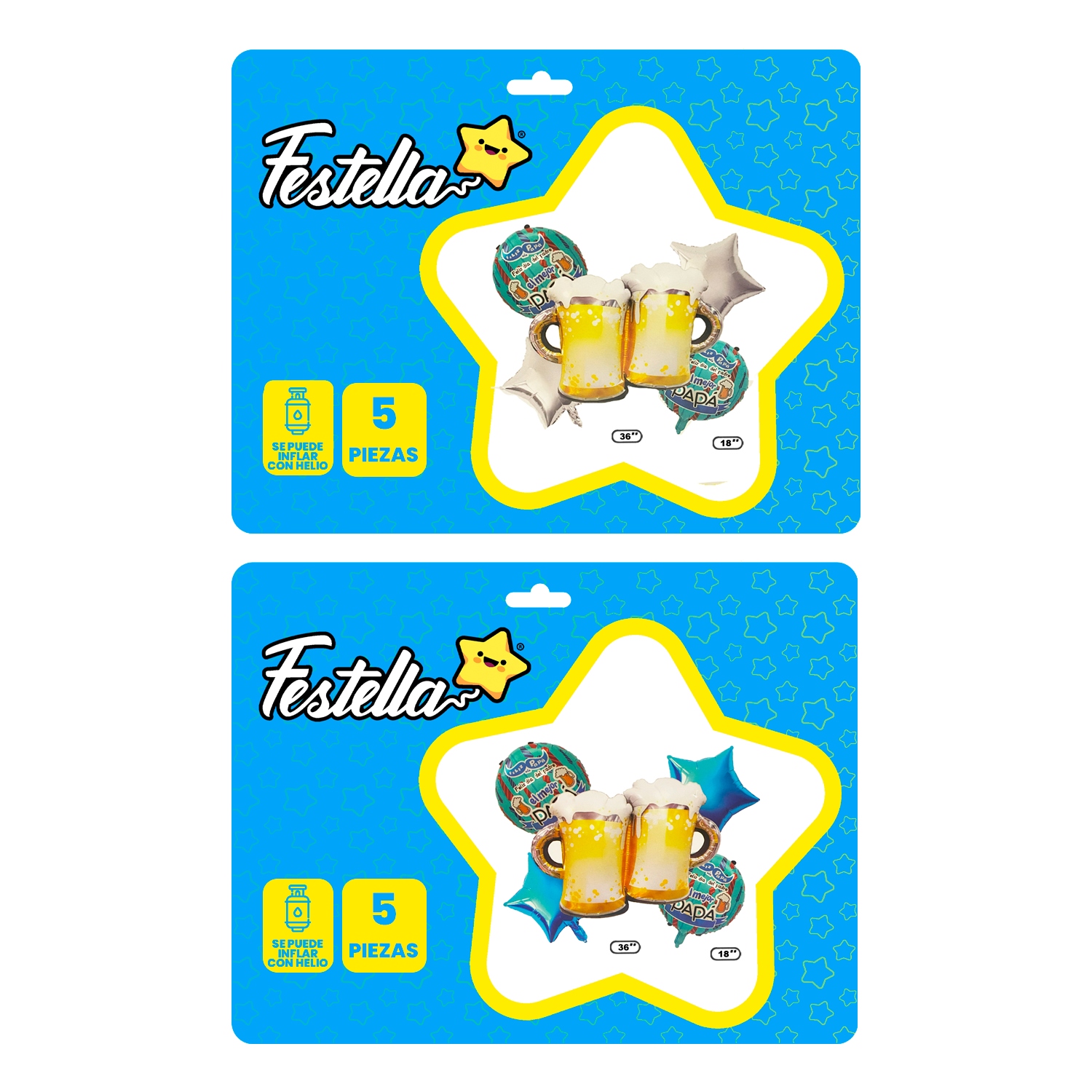 KIT GLOBO PAPA X5(PQTX12).