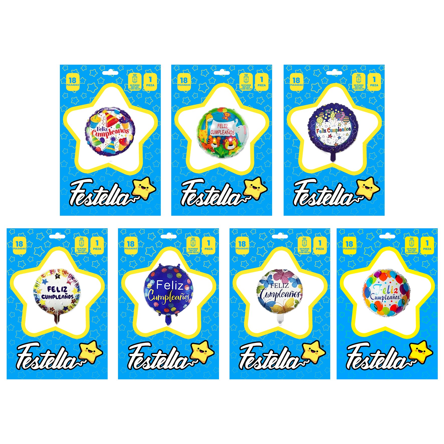 GLOBO FELIZ CUMPLEAÑOS 18"(PQTX25)