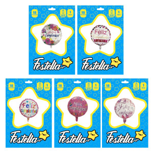 GLOBO FELIZ CUMPLEAÑOS 18" (PQTX25)
