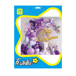 KIT GLOBO ORGANICO MARIPOSA FELIZ CUMPLEAÑOS X72 (PQTX5)