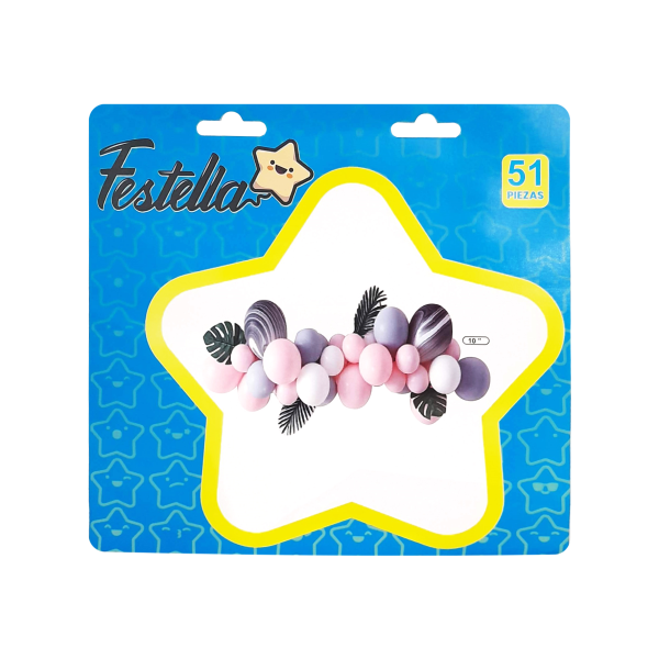 KIT GLOBO ORGANICO MARIPOSA FELIZ CUMPLEAÑOS X72 (PQTX5)