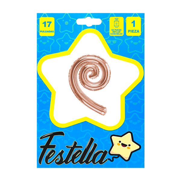 GLOBO KURLY ESPIRAL PALO ROSA 17" (PQTX25)